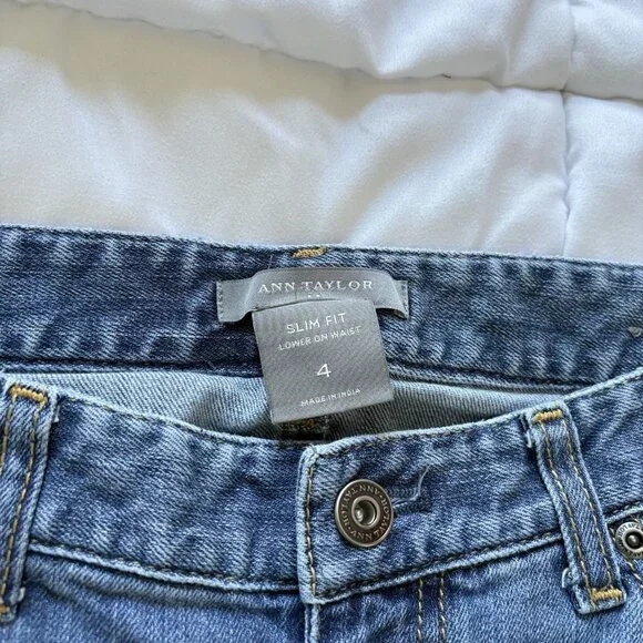 Vintage 90s Y2K Low Rise Denim Jeans Womens Size 4 Slim Fit Grunge Indie - Picture 6 of 8